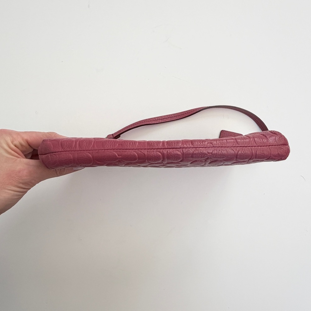 Coach Signature Embossed Pebble Leather Bag - Picture 5 of 7